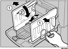 Paper delivery side plate illustration