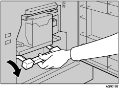 Drum unit lock lever illustration