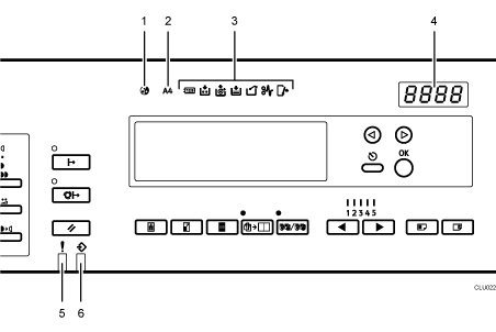 Control panel illustration numbered callout illustration