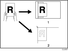 Illustration of originals on the exposure glass