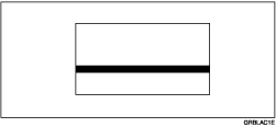 Illustration of dirt on the front side of paper (black line/stain)