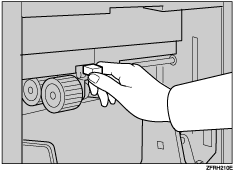 Feed roller pressure lever illustration