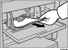 Paper feed tray illustration