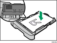 Ilustração da bandeja de papel