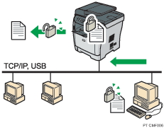 Ilustração de impressão bloqueada