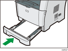 Ilustração da bandeja de papel