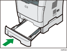 Ilustração da bandeja de papel