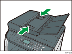 Ilustração do alimentador de documentos Auto Reverse