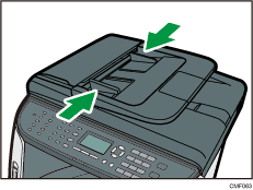 Ilustração do alimentador automático de documentos