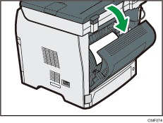 Ilustração da parte traseira do equipamento