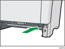 Ilustração da vista frontal do equipamento