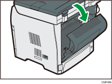 Ilustração da parte traseira do equipamento