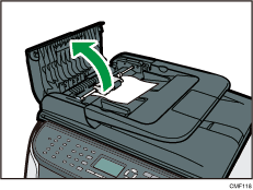 Ilustração do alimentador automático de documentos