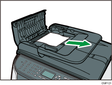 Ilustração do alimentador automático de documentos