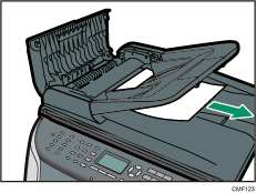 Ilustração do alimentador automático de documentos