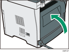 Ilustração da parte traseira do equipamento