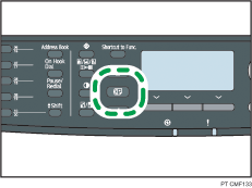 Ilustração da tecla de fax