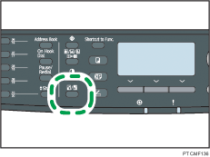 Ilustração da tecla Reduzir/Ampliar