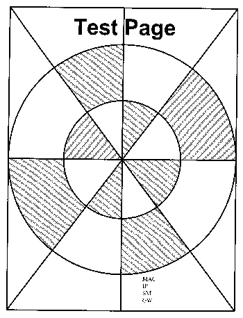 Ilustração da página de teste