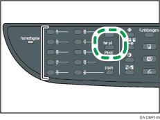 Illustration af tasten Opkald med rør på