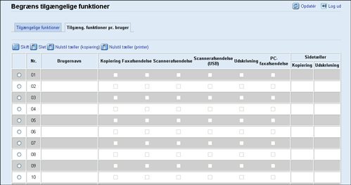 Illustration af skærmbillede i webbrowser