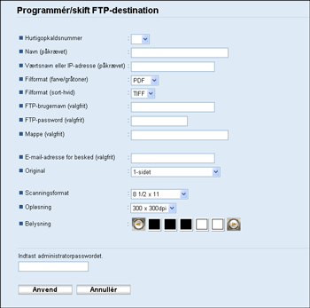 Illustration af skærmbillede i webbrowser