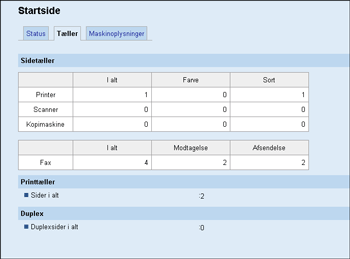 Illustration af skærmbillede i webbrowser