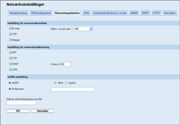 Illustration af skærmbillede i webbrowser