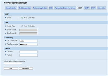 Illustration af skærmbillede i webbrowser