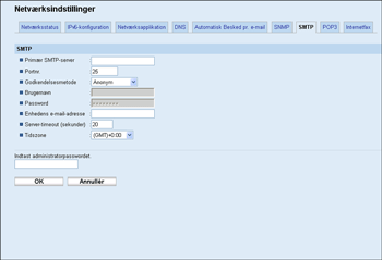 Illustration af skærmbillede i webbrowser