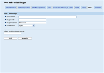 Illustration af skærmbillede i webbrowser