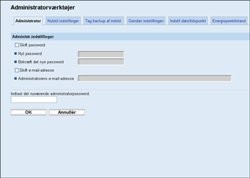 Illustration af skærmbillede i webbrowser