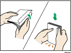 Ilustración sobre cómo separar los sobres