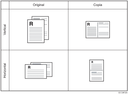 Ilustración de 2 originales de 1 cara para combinar 2 en 1 documento de 1 cara