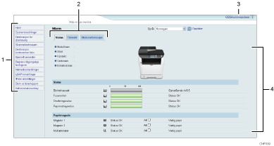 Illustrasjon av nettleserskjermbilde med nummerert bildetekst