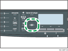 Illustrasjon av Faks-tast