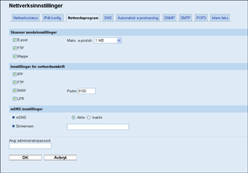 Illustrasjon av nettleserskjerm