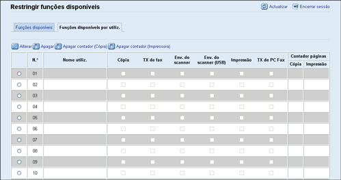 Ilustração do ecrã do web browser