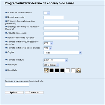 Ilustração do ecrã do web browser