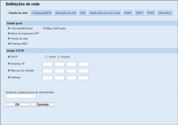 Ilustração do ecrã do web browser