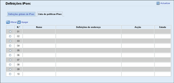 Ilustração do ecrã do web browser