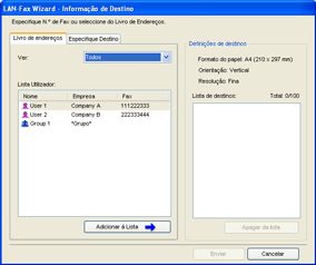 Ilustração do ecrã da aplicação