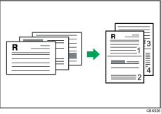 Illustration of 2 pages per sheet