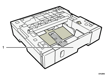 Nummereret illustration af kassettemodul