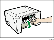 Illustration af modtagebakke til kassette 1