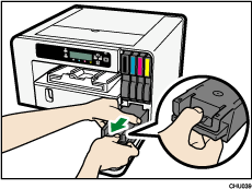 ilustração da unidade de desperdícios de tinta
