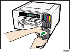 ilustração da unidade de desperdícios de tinta