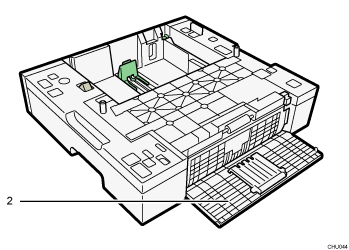 ilustração com numeração da unidade de alimentação de papel