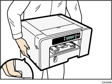 ilustração de deslocar o equipamento