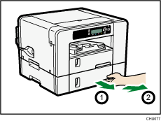 Ilustração da unidade de alimentação de papel